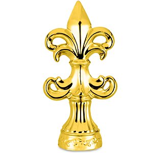 FLOR-DE-LIS DOURADA EM CERAMICA