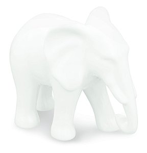 ELEFANTE BRANCO EM CERAMICA