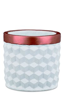 KIT CACHEPOT BRANCO EM CIMENTO - 3PCS