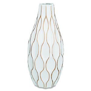 VASO BRANCO EM CERAMICA