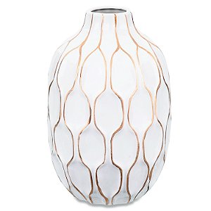 VASO BRANCO EM CERAMICA