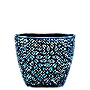 KIT CACHEPOT AZUL EM CERAMICA - 3 PCS