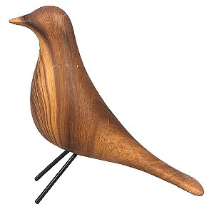 PASSARO DE CERAMICA ESTILO MADEIRA 17CM X 6CM X 18CM