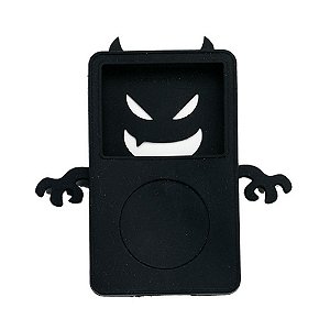 PORTA I POD SILICONE DEVIL PRETO 11,5X11,5 CM