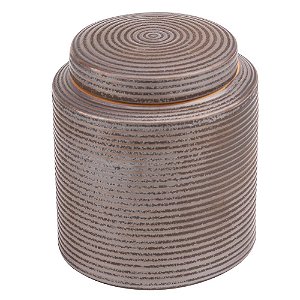 POTE DE CERAMICA MARROM 10,7CM X 10,7CM X 11,7CM