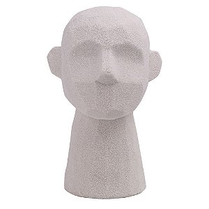 PECA DECORATIVA DE RESINA BRANCA 17,5CM X 17,5CM X 28,5CM