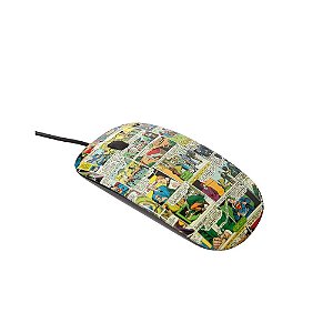 MOUSE PLASTICO QUADRINHOS DC COLORIDO 9 X 5 X 3 CM