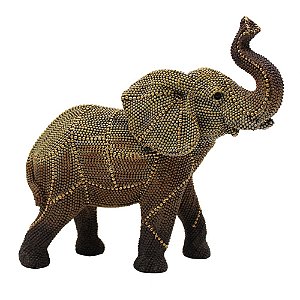 ESTATUETA DE ELEFANTE EM RESINA