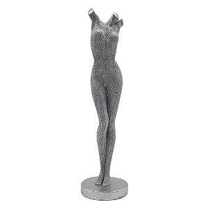 PECA DECORATIVA FORMATO DE CORPO FEMININO DE RESINA