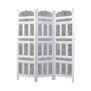 BIOMBO DE MADEIRA BRANCO