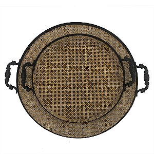 CONJ. DE BANDEJAS DE TRELICA COM METAL - 2PCS G:46CM X 40CM