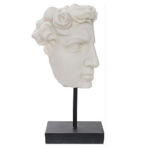 PECA DECORATIVA DE RESINA COM BASE 17,5CM X 8,5CM X 33CM