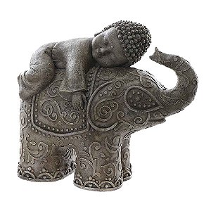 ELEFANTE COM BUDHA DE RESINA