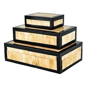 CJ DE CAIXA DECORATIVA - 3 PCS - 5X15/8X25/9X30 CM