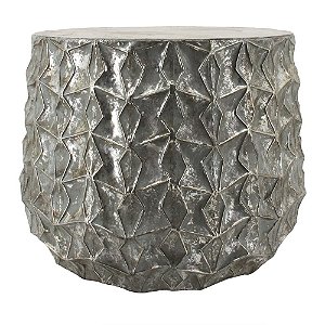 SEAT GARDEN DE METAL PRATA 67,5CM X 67,5CM X 52CM