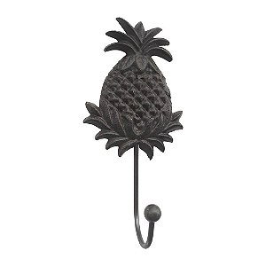 CABIDEIRO EM METAL COM 1 GANCHO ABACAXI 10CM X 5,8CM X 21,3C