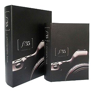 CJ. DE CAIXAS LIVRO DE MADEIRA FOTOGRAFIA - 2PS