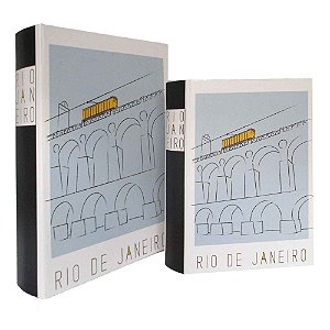 CJ. DE CAIXAS LIVRO DE MADEIRA RIO DE JANEIRO - 2PS