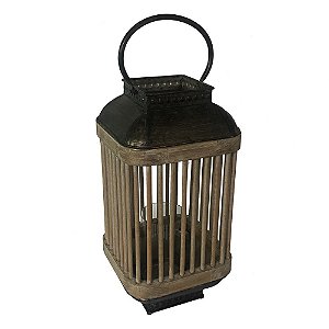 LUMINARIA DE MADEIRA E METAL