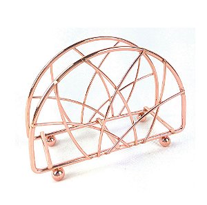 PORTAGUARDANAPO DE METAL COBRE 13CM X 4,5CM X 9,5CM