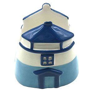 PORTA GUARDANAPO DE CERAMICA COM DESENHOS MARÍTIMOS