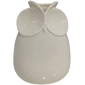 POTE DECORATIVO DE CORUJA  - 14X9X19 CM