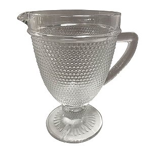 JARRA DE VIDRO TRANSPARENTE COM DESENHOS EM RELEVO  1150ML
