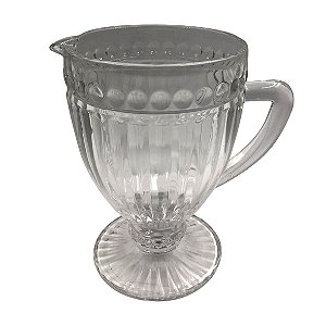 JARRA DE VIDRO TRANSPARENTE CINZA  1150ML