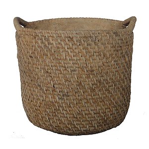 CACHEPOT COM DESENHOS DE CORDA DE CIMENTO