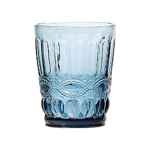 CJ DE COPOS DE VIDRO AZUL  6 PCS 8CM X 10CM  256ML