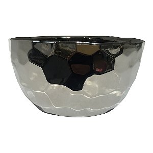 CACHEPOT DE CERAMICA PRATA