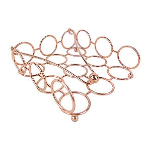 PORTA GUARDANAPO DE METAL COBRE 16,5CM X 15,5CM X 5,5CM