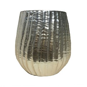 CACHEPOT DE CERAMICA PRATA