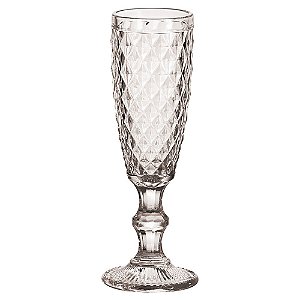 CJ TACAS DE CHAMPAGNE DE VIDRO TRANSPARENTE 6 PCS 5,8CM X 1
