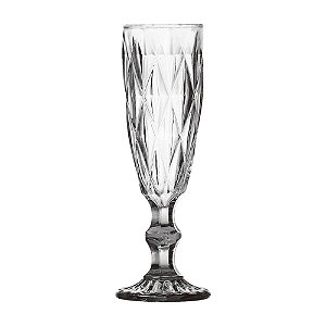 CJ TACAS DE CHAMPAGNE DE VIDRO TRANSPARENTE  6 PCS 5,8CM X