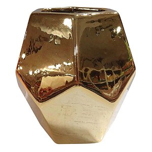 VASO DOURADO 15CM X 15CM X 15,3CM