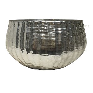 CACHEPOT DE CERAMICA PRATA