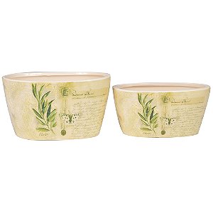CJ DE CACHEPOTS DE CERAMICA - 2 PCS