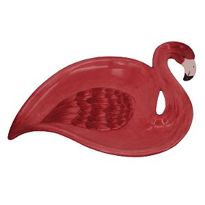 PRATO DE CERAMICA  FLAMINGO 22,5CM X 14,5CM X 1,8CM