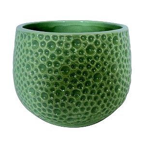 VASO DECORATIVO DE CERAMICA VERDE15CM X 15CM X 11CM