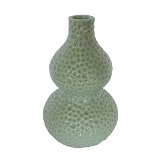 VASO DECORATIVO DE CERAMICA - VERDE10CM X 10CM X 15CM