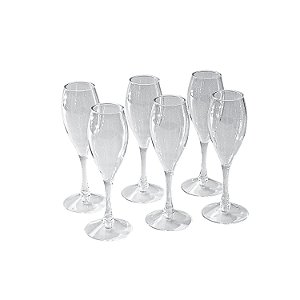 CJ DE TACAS CHAMPAGNE ACRILICO TRANSPARENTE 6 PCS