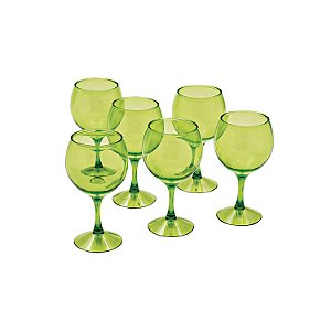 CONJUNTO DE TACAS ACRILICO VERDE 6 PCS PEQUENO
