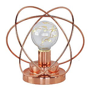 LUMINARIA LED EM METAL COBRE 17CM X 17CM X 15,7CM