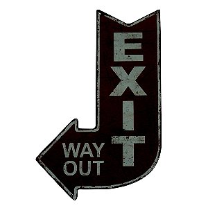 PLACA DECORATIVA DE METAL 25CM X 40CM