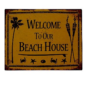 PLACA DECORATIVA DE METAL 20CM X 25CM