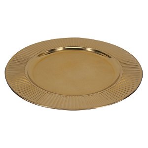 SOUSPLAT DE PLASTICO DOURADO 33CM X 2CM