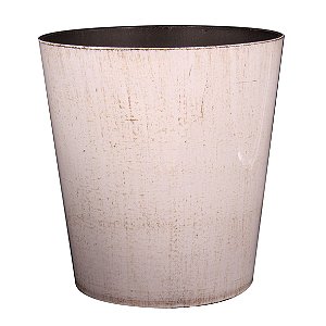 VASO DECORATIVO EM PLASTICO BRANCO 16,5CM X 12,5CM X 17CM