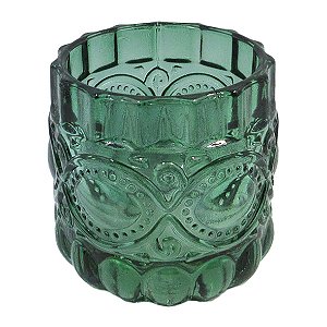 CJ DE CASTICAIS DE VIDRO VERDE  4PCS 6,7CM X 7CM