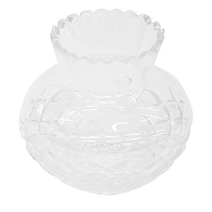 VASO DECORATIVO EM VIDRO TRANSPARENTE 10CM X 9CM